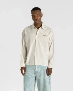 Oxford Longsleeve Shirt Brown Striped