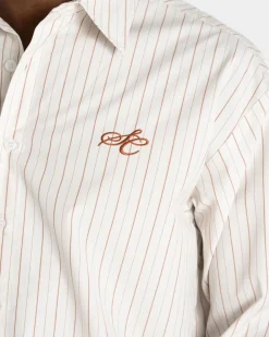 Oxford Longsleeve Shirt Brown Striped