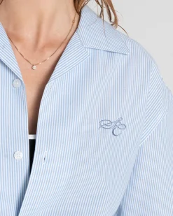 Oxford Longsleeve Shirt Blue Striped Dame