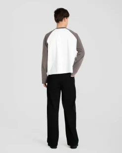 Raglan Longsleeve T-shirt White/Grey
