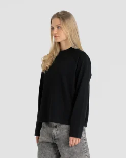 Raglan Longsleeve T-shirt Black dame