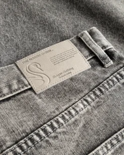Regular Denim Jeans Washed Grey