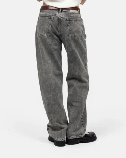 Regular Denim Jeans Washed Grey
