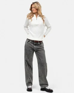 Regular Denim Jeans Washed Grey