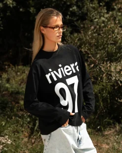 Riviera 97 Raglan Longsleeve Black Dame