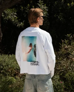 Riviera Rogue Raglan Longsleeve White