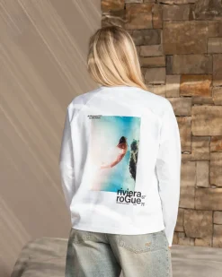 Riviera Rogue Raglan Longsleeve White Dame