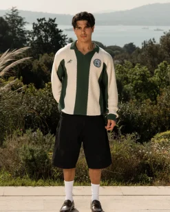SC Football Knit Green/beige