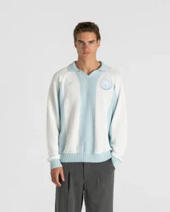 SC Football Knit Light Blue/white
