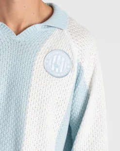 SC Football Knit Light Blue/white