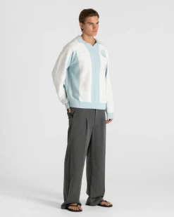 SC Football Knit Light Blue/white