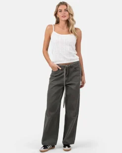 Strap Pointelle Top White