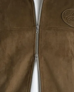 Suede Jacket Moss Green
