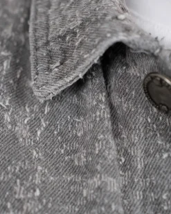 Textured Denim Jacket Grey
