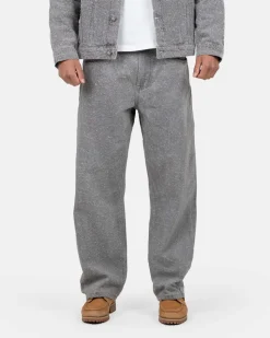 Textured Denim Jeans Grey